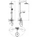 HG Showerpipe Axor Montreux chrom mit Thermostat und Hebelgriff