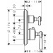 HG Thermostat UP Axor Montreux F-Set Hebelgriff BN mit Absperr-u.Umstellv.