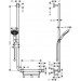 HG Brausenset Raindance Select S 120 EcoSmart Unica Comfort 1100mm L chrom