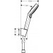 HG Brausenset Crometta Vario/Porter weiss/chrom Brauseschlauch 1600mm