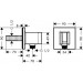HG Schlauchanschluss Fixfit Porter Square Axor DN15 m.Rückflussverh.chrom
