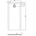 HO DW Muna "S" 1500x700x30 ohne Antirutsch, Material Solique, weiß