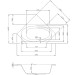 Hoesch Armada 1900x900x450 mm Sechseck-Badewanne Einbaubadewanne Weiß 6177.010