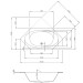 Hoesch Armada 2000x1000x460 mm Sechseck-Badewanne Einbaubadewanne Weiß 6178.010