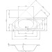 Hoesch Armada 2100x1000x460 mm Sechseck-Badewanne Einbaubadewanne Weiß 6179.010