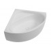 Hoesch Badewanne iSensi Eck 1500x1500 inklusive Überlaufbefüllung weiß, Monoblock, angeformter Schürze weiß
