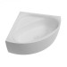 Hoesch Badewanne iSensi Eck 1500x1500 inklusive Überlaufbefüllung weiß, Monoblock, angeformter Schürze weiß