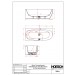 Hoesch Badewanne iSensi Eck 1800x800 links inklusive Überlaufbefüllung Monoblock, angeformter Schürze weiß