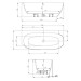 Hoesch Badewanne LaBrillante 1800x800 Ecke Links  Weiß, mit Überlauf