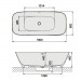Hoesch Badewanne LaSenia 1800x800 freistehend flache Ausführung, Material Solique, weiß