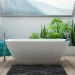 Hoesch Badewanne LaSenia 1800x900 freistehend flache Ausführung, Material Solique, weiß matt