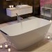 Hoesch Badewanne LaSenia 1800x900 freistehend flache Ausführung, Material Solique, weiß matt