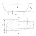 Hoesch Badewanne Namur 1800x800 freistehend, Material Solique, weiß matt