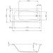 Hoesch Capri 1600x750x420 mm Rechteckbadewanne Einbaubadewanne Weiß 6195.010