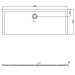 HO DW Muna 1800x700x30 ohne Antirutsch, Material Solique, weiß