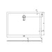 HO DW Muna 2000x800x30 ohne Antirutsch, Material Solique, weiß