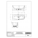 Hoesch Badewanne iSensi Eck 1700x750 Monolith li. mit Überlauf, ang. Sch.