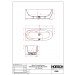 Hoesch Badewanne iSensi Eck 1800x800 links Monolith, mit Überlauf, ang. Sch. Weiß