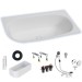 Hoesch iSENSI 1800x800x450 mm Eck-Badewanne Einbaubadewanne Rechts Weiß 3850.010