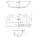 Hoesch iSENSI 1800x800x450 mm Oval-Badewanne Einbaubadewanne Weiß 3837.010