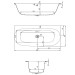 Hoesch iSENSI 1800x800x450 mm Vorwand-Badewanne Einbaubadewanne Weiß 3848.010