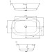 Hoesch iSENSI 1900x1200x450 mm Oval-Badewanne Einbaubadewanne Weiß 3839.010