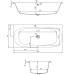 Hoesch iSENSI 1900x900x450 mm Eck-Badewanne Einbaubadewanne Links Weiß 3841.010