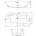 Hoesch iSENSI 1900x900x450 mm Oval-Badewanne Einbaubadewanne Weiß 3838.010