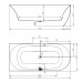 Hoesch Procasa Eckbadewanne 180x80 Monoblock Version links mit Befüllung