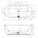 Hoesch Procasa Oval Badewanne, freistehend 180x80 Monoblock mit Befüllung
