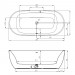 Hoesch Procasa Oval Badewanne, freistehend 180x80 Monoblock ohne Befüllung
