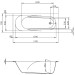 Hoesch Regatta 1700x700x460 mm Rechteckbadewanne Einbaubadewanne Weiß 6461.010