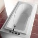 Hoesch Regatta 1800x800x460 mm Rechteckbadewanne Einbaubadewanne mit Duschzone Weiß 6460.010