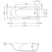 Hoesch Regatta 1800x800x460 mm Rechteckbadewanne Einbaubadewanne mit Duschzone Weiß 6460.010