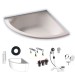 Hoesch Scelta 1500x1500x480 mm Eck-Badewanne Einbaubadewanne ohne angeformter Schürze Weiß 3676.010