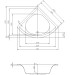 Hoesch Scelta 1500x1500x480 mm Eck-Badewanne Einbaubadewanne ohne angeformter Schürze Weiß 3676.010