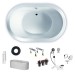 Hoesch Scelta 1900x1200x480 mm Oval-Badewanne Einbaubadewanne Weiß 3679.010