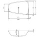 Hoesch Singlebath Duo 1766x1141x440 mm Trapez-Badewanne Überlauf Links Weiß 3688.010