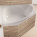 Hoesch Spectra 1400x1400x480 mm Eck-Badewanne Einbaubadewanne ohne angeformter Schürze Weiß 3653.010