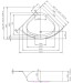 Hoesch Spectra 1400x1400x480 mm Eck-Badewanne Einbaubadewanne ohne angeformter Schürze Weiß 3653.010