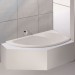 Hoesch Spectra 1700x1000x480 mm Eck-Badewanne Rechts Einbaubadewanne ohne angeformter Schürze Weiß 3660.010