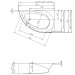 Hoesch Spectra 1700x1000x480 mm Eck-Badewanne Rechts Einbaubadewanne ohne angeformter Schürze Weiß 3660.010
