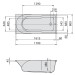 Hoesch Spectra 1700x800 Badewanne mit Duschzone 3665.010