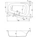 Hoesch Spectra 1800x1200x480 mm Trapez-Badewanne Einbaubadewanne Rechts Weiß 3667.010