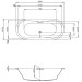Hoesch Tacna 1800x800x450 mm Oval-Badewanne Einbaubadewanne Weiß 5539.010