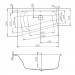 Hoesch Thasos links 1500x1000 Acryl Trapez-Badewanne weiß 3745.010