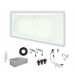 Hoesch Thasos rechts 1500x1000 Acryl Trapez-Badewanne weiß 3746.010