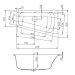 Hoesch Thasos rechts 1500x1000 Acryl Trapez-Badewanne weiß 3746.010