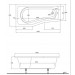 IS Badewanne TWINSET PLUS K6240 links 160x80/60x43,5cm weiss, Raumspar