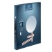 IS Beauty Bar Accessoires-Kombi. Alu+ L800 mit Spiegel d:500mm Rose